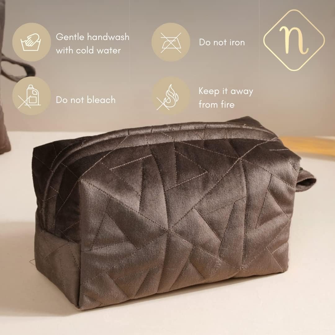 Nestasia Juego de 3 bolsas de viaje acolchadas multiusos, juego de bolsas, bolsas de cosméticos con cremallera, organizadores de maquillaje, juego