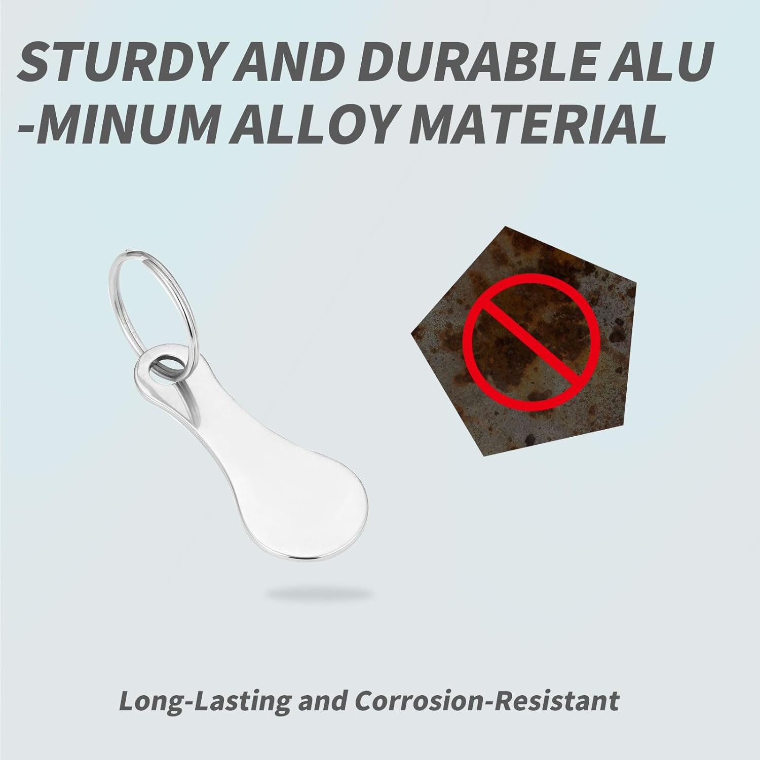 6 piezas de mini llavero de aleación de aluminio plateado para carrito de compras, llavero de cuarto pequeño para carrito de compras, plateado