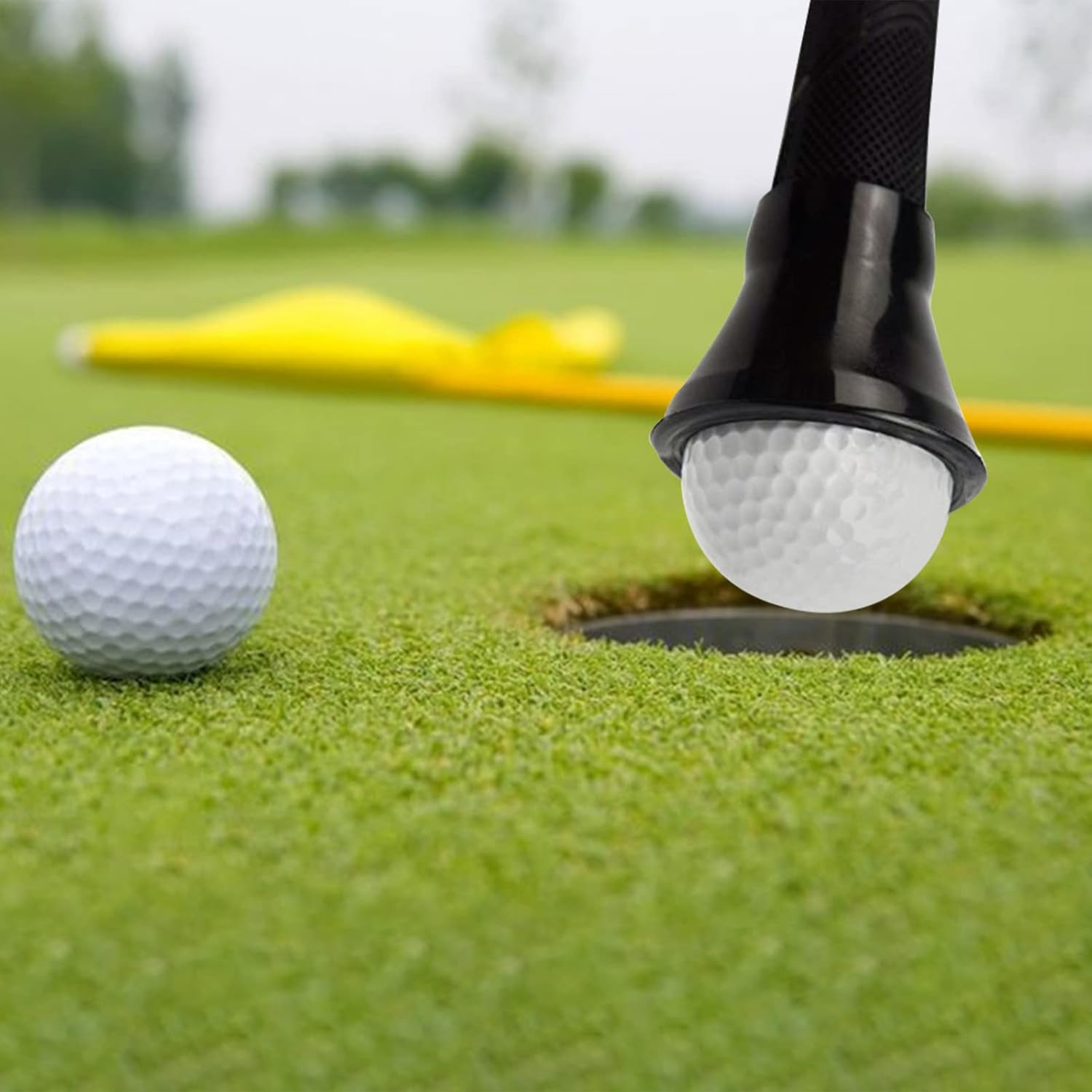 WEBEEDY 10 unidades de recuperador de pelotas de golf, con ventosa, agarrador de bolas de golf, superior para agarres de putter, herramienta de