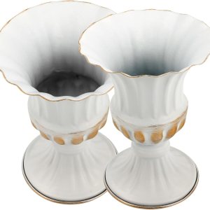 BESPORTBLE Decoración de mesa de boda, 2 piezas, maceta clásica de urna conmemorativa, jarrón de cementerio, tumba, soporte para flores, maceta de BESPORTBLE Decoración de mesa de boda, 2 piezas, maceta clásica de urna conmemorativa, jarrón de cementerio, tumba, soporte para flores, maceta de