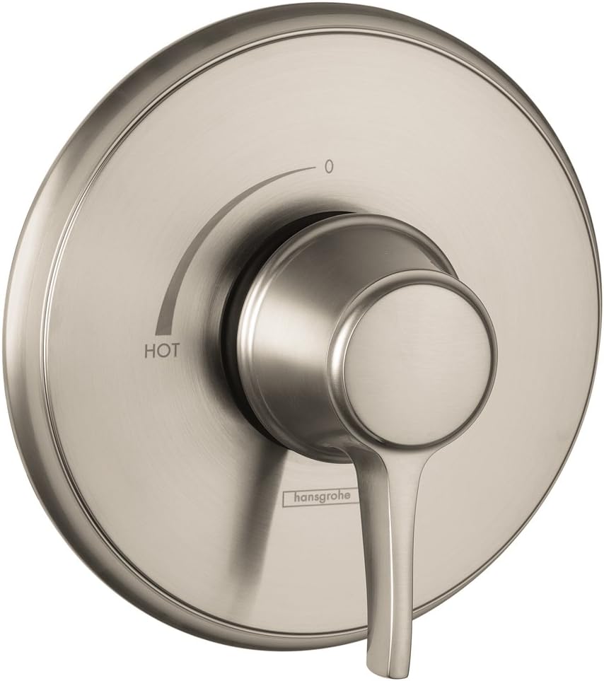 hansgrohe Ecostat Classic Upgrade Easy Control 15404821 – Válvula de ducha de equilibrio de presión de 7 pulgadas de ancho, acabado de níquel
