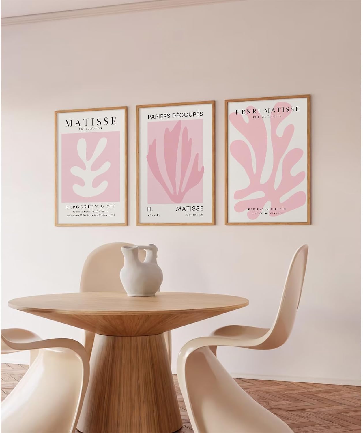 Arte de pared de Matisse rosa con impresiones artísticas estéticas para decoración de pared, lienzo abstracto de Henri Matisse, arte de pared,
