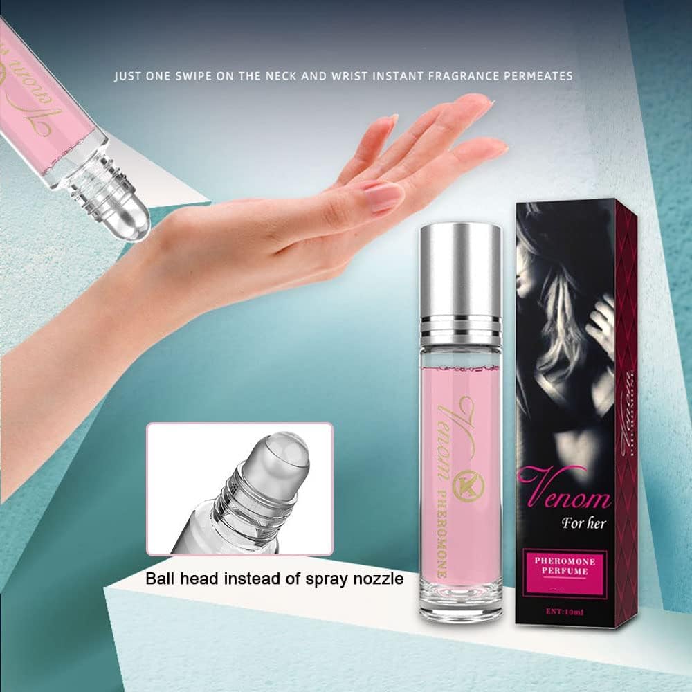 Aimery Perfume de feromonas para mujer, 2 piezas de perfume feromonas de larga duración y adictivo, perfume de feromonas de aceite de colonia para