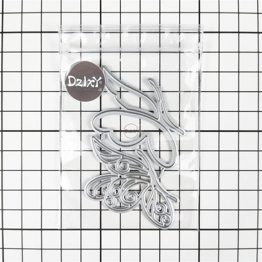DzIxY Troqueles de corte de metal de mariposa de flores huecas para hacer tarjetas, juegos de troqueles de papel de gofrado, plantillas de álbumes