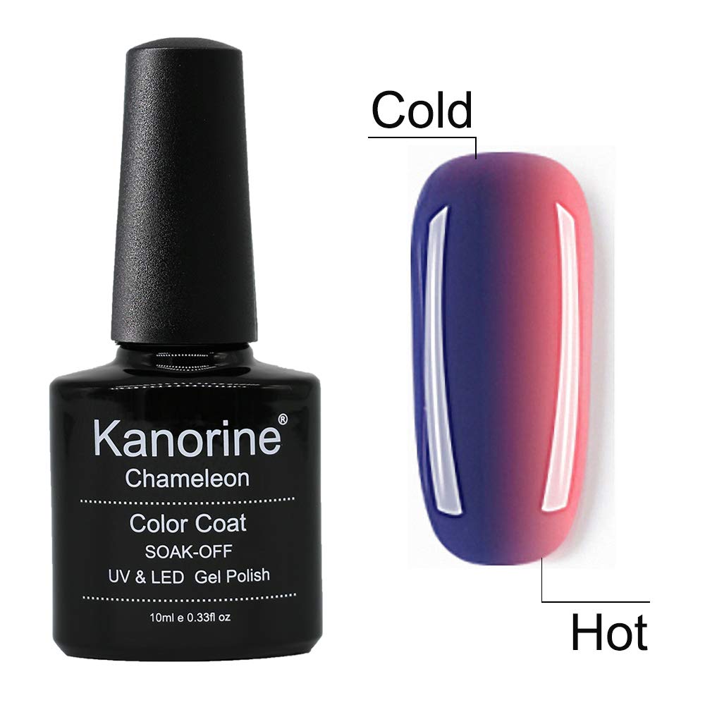 Esmalte de uñas de gel que cambia de color con la temperatura, 0.3onzas líquidas, kit de gel UV LED semipermanente