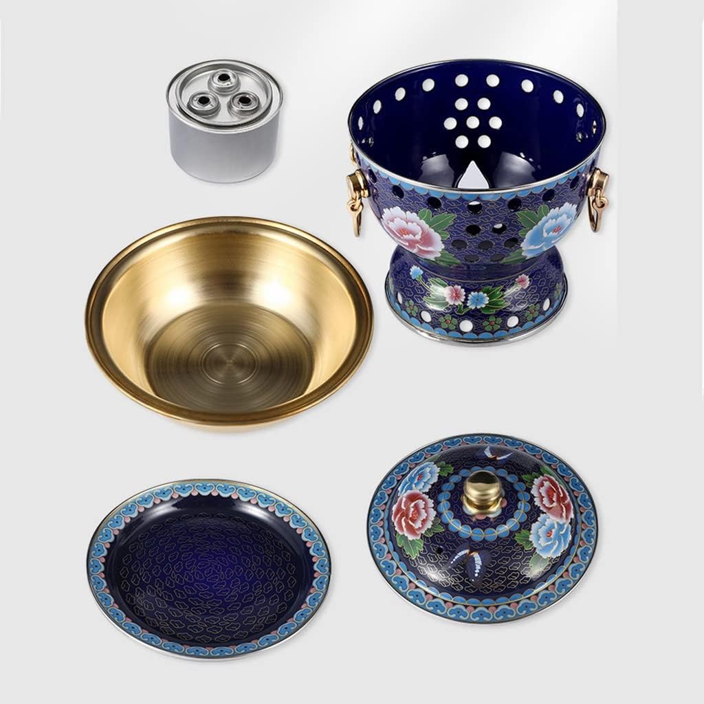 Olla de cobre pequeña de una sola persona Old Beijing Olla caliente de vaca pequeña gorda china tradicional Cloisonne Hot Pot Comercial Alcohol