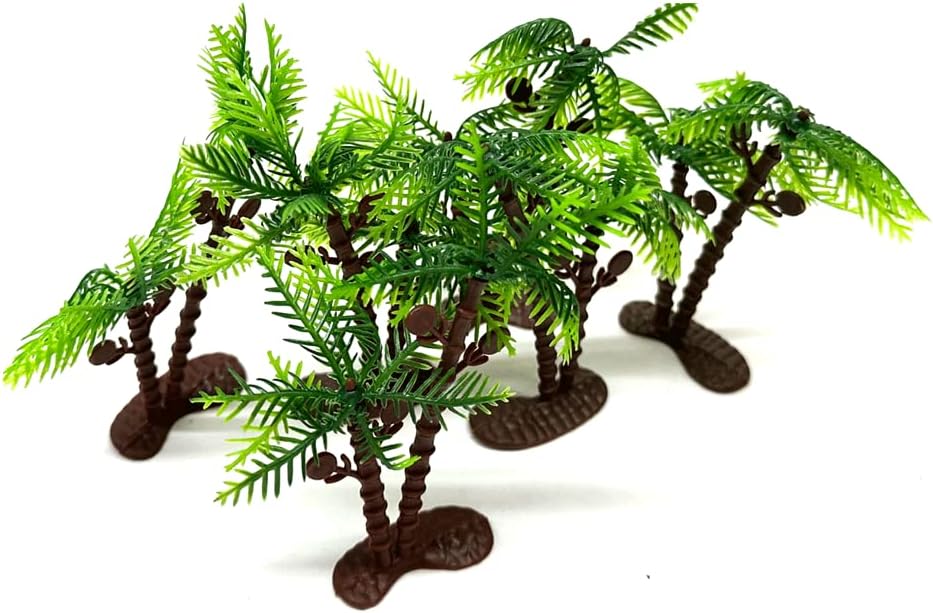 Mini palmeras artificiales de plástico, 6 unidades