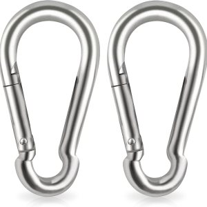 Mosquetón de acero inoxidable resistente con resorte de resorte, clip de mosquetón de acero inoxidable 304 de alta calidad para colgar, gimnasio, Mosquetón de acero inoxidable resistente con resorte de resorte, clip de mosquetón de acero inoxidable 304 de alta calidad para colgar, gimnasio,