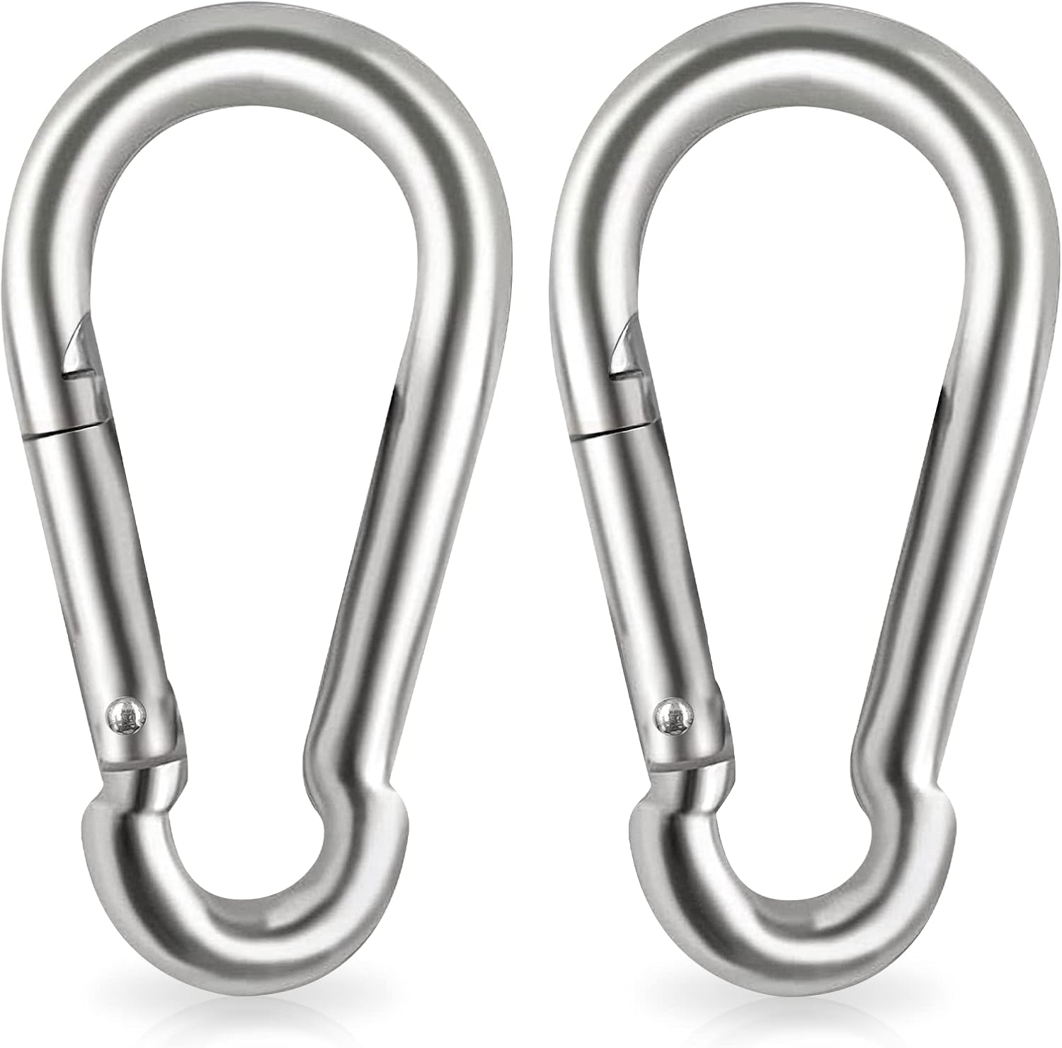 Mosquetón de acero inoxidable resistente con resorte de resorte, clip de mosquetón de acero inoxidable 304 de alta calidad para colgar, gimnasio,
