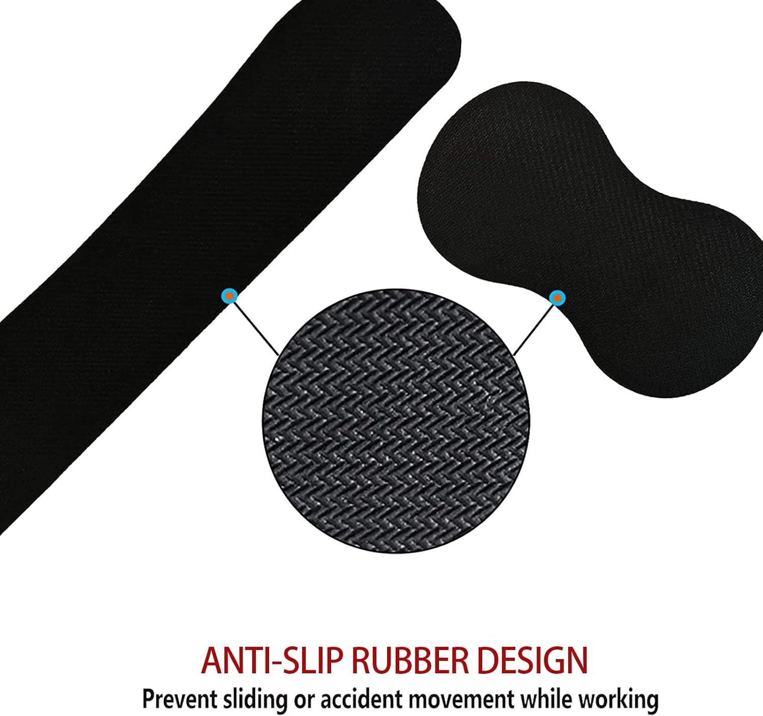 Reposamuñecas para teclado + alfombrilla para mouse + reposamuñecas para mouse + posavasos, espuma viscoelástica ergonómica, juego de 4 alfombrillas