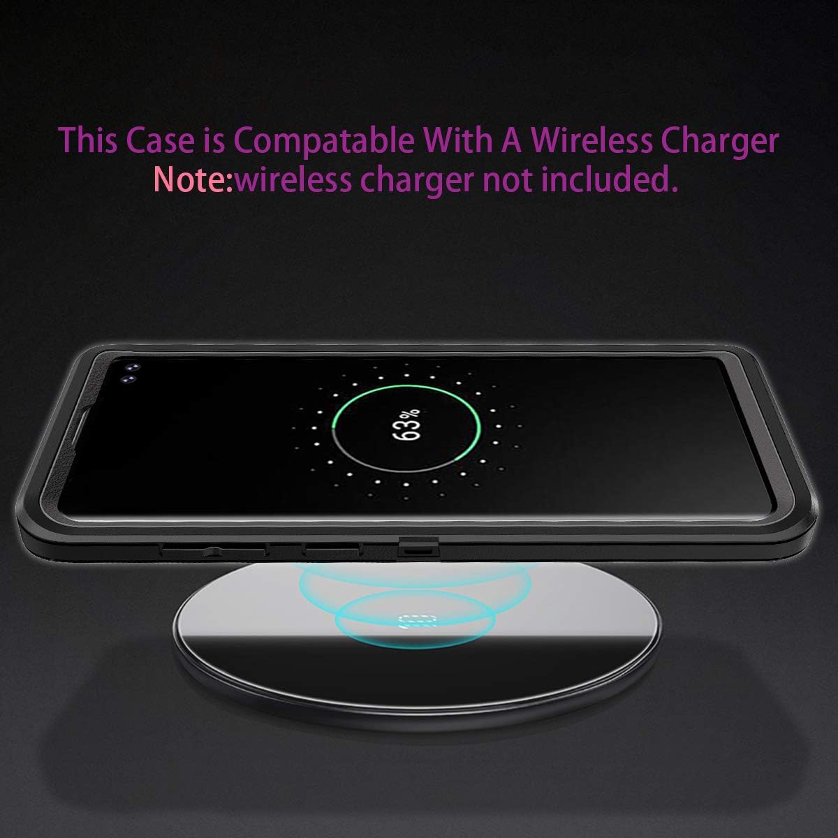 I-HONVA Funda para Galaxy S10 Plus a prueba de golpes, a prueba de polvo y caídas, 3 capas de protección de cuerpo completo sin protector de