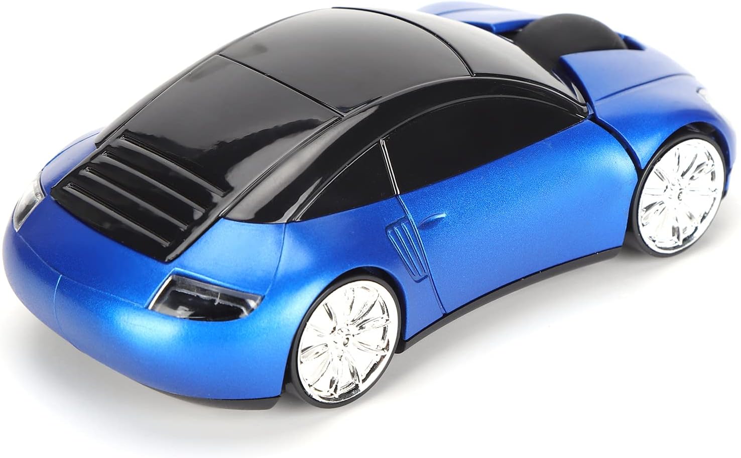 Acogedor Mouse inalámbrico, mini mouse fotoeléctrico en forma de auto de 2.4G, compatible con tecnología inteligente de ahorro de energía, diseño