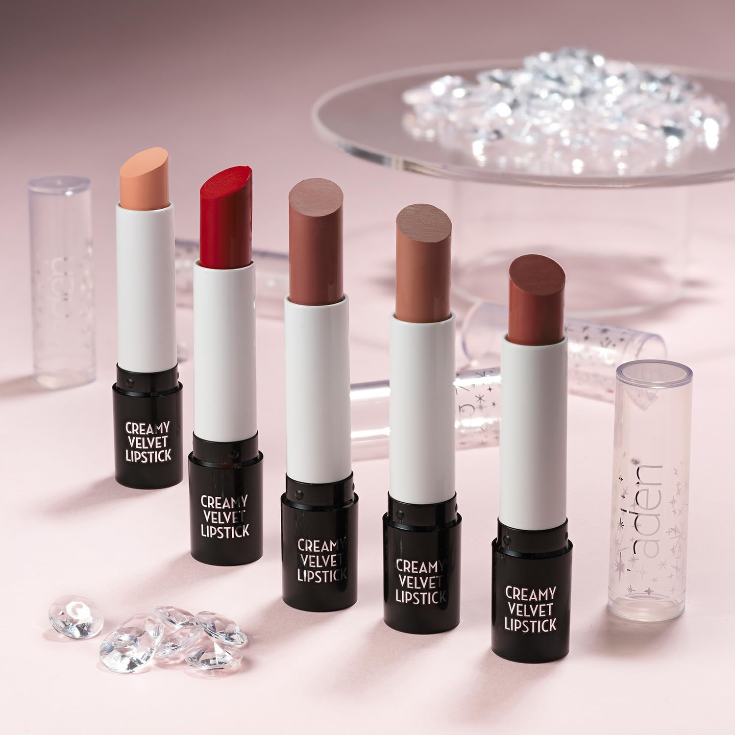 aden Lápiz labial de terciopelo  altamente pigmentado  duradero e hidratante  cremoso y suave (04 Nude Touch)