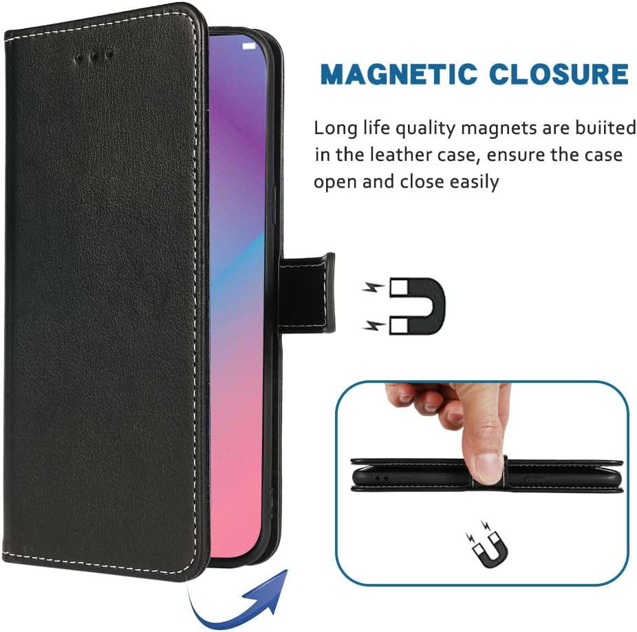 Compatible con Oppo R15 Neo – Funda tipo cartera con correa para la muñeca con cordón de cuero, soporte para tarjetas, accesorios para celulares,