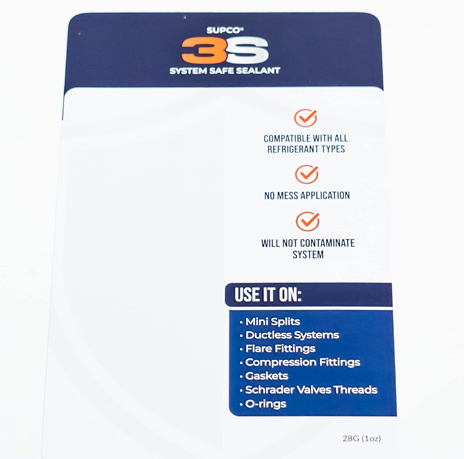 Supco Sellador seguro del sistema 3S Aplicar en accesorios y válvulas HVAC & R Tubo de 1 oz
