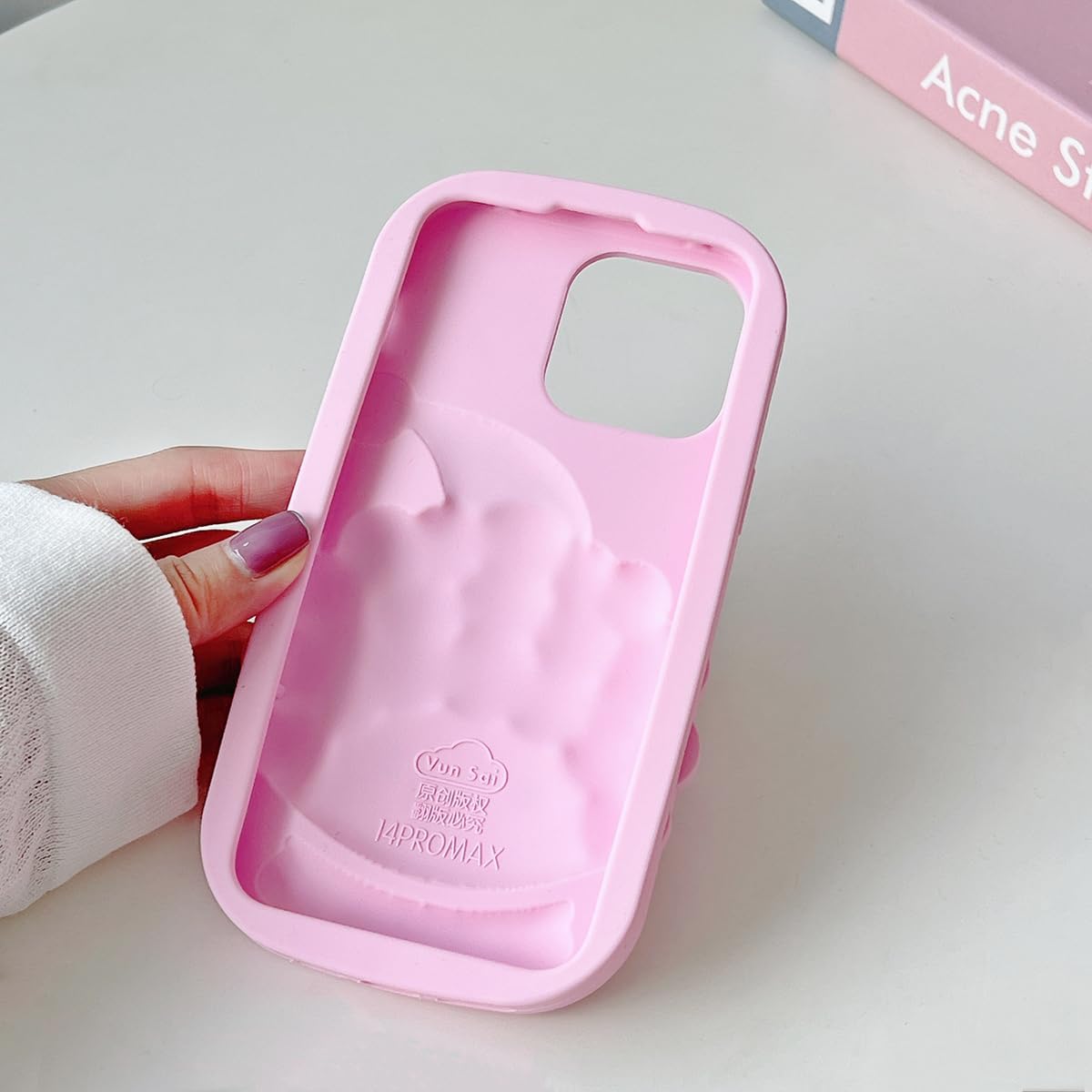 Funda Kawaii para iPhone 11, linda funda de teléfono de payaso de dibujos animados 3D, divertida funda de teléfono de payaso rosa para mujeres y