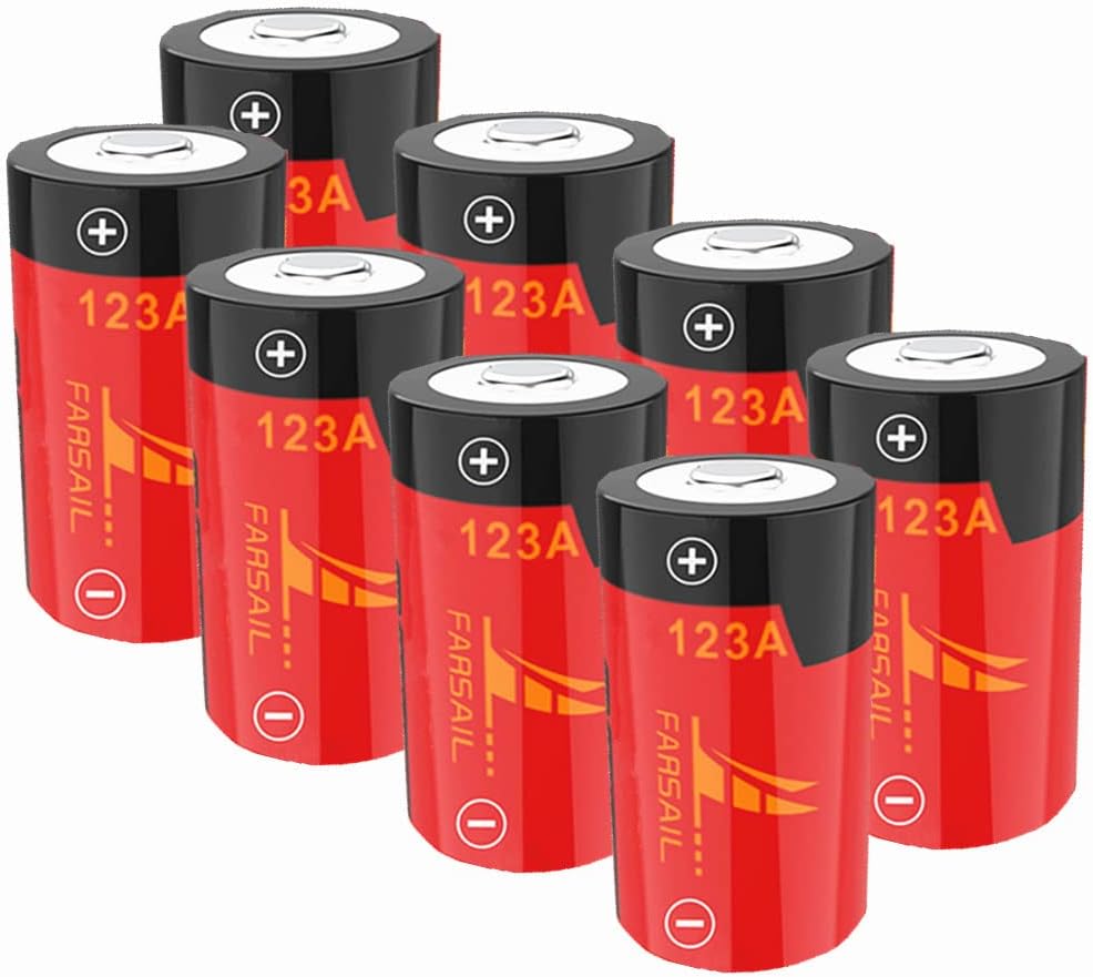 Cargador de baterías recargables CR123A, paquete de 8 baterías recargables de 800 mAH 123A para cámaras Arlo VMC3030 VMK3200 VMS3130 3230C 3430