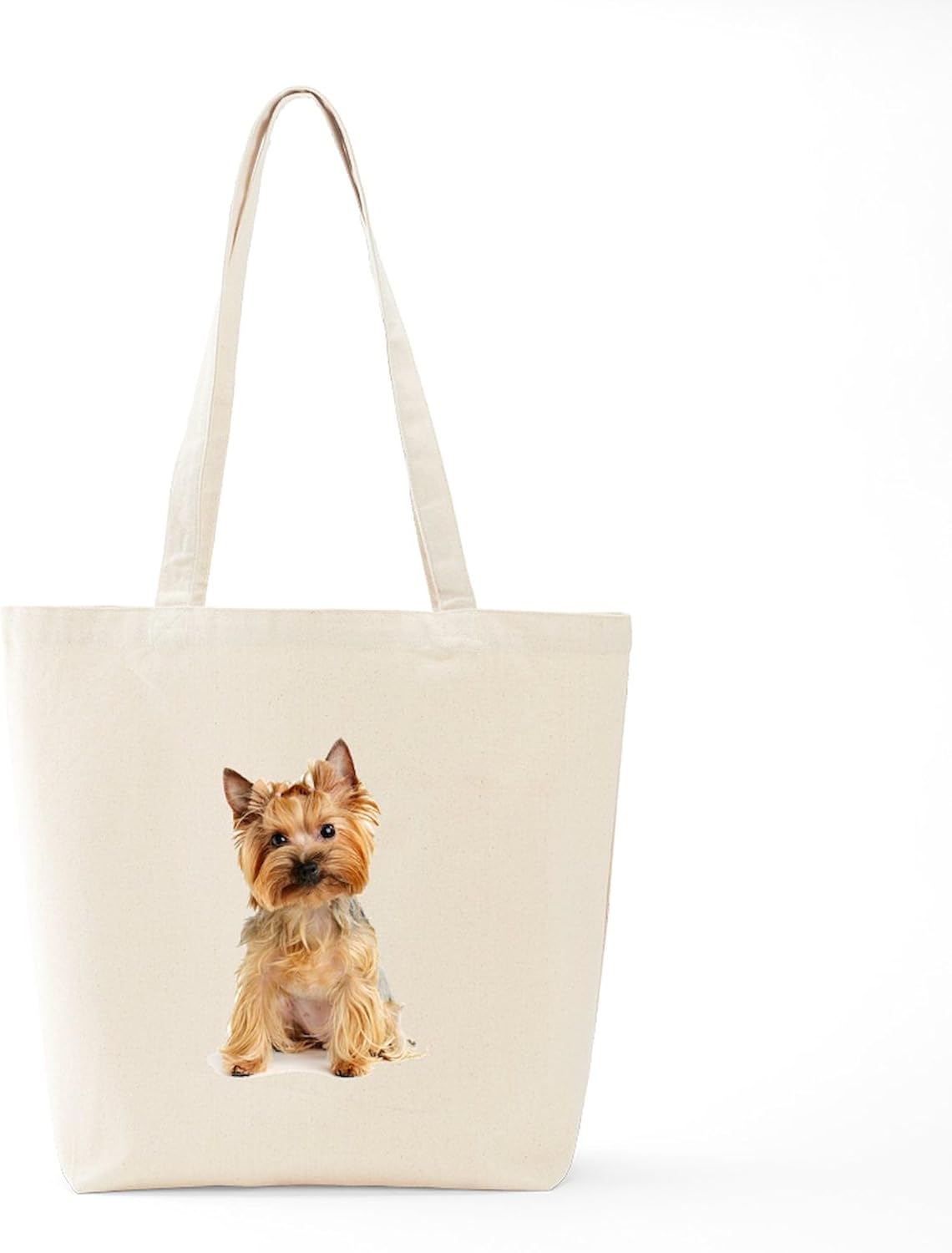 CafePress Yorkie – Bolsa de lona para compras, Caqui, Bolso tote Yorkie