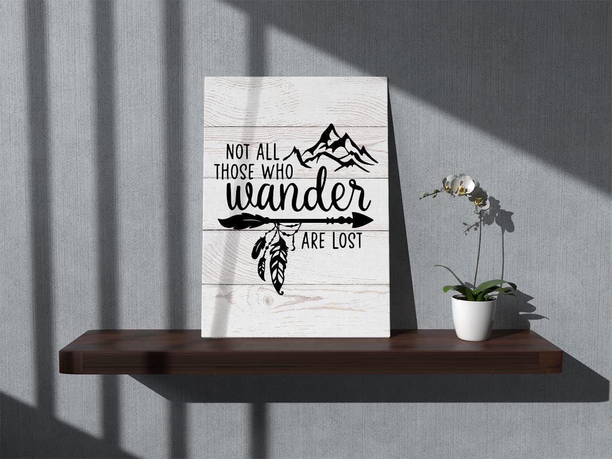 BXFAHZJ Lienzo decorativo para pared con texto en inglés Not All Those Who Wander Are Lost con temática de aventura de granja de 11 x 14 pulgadas,