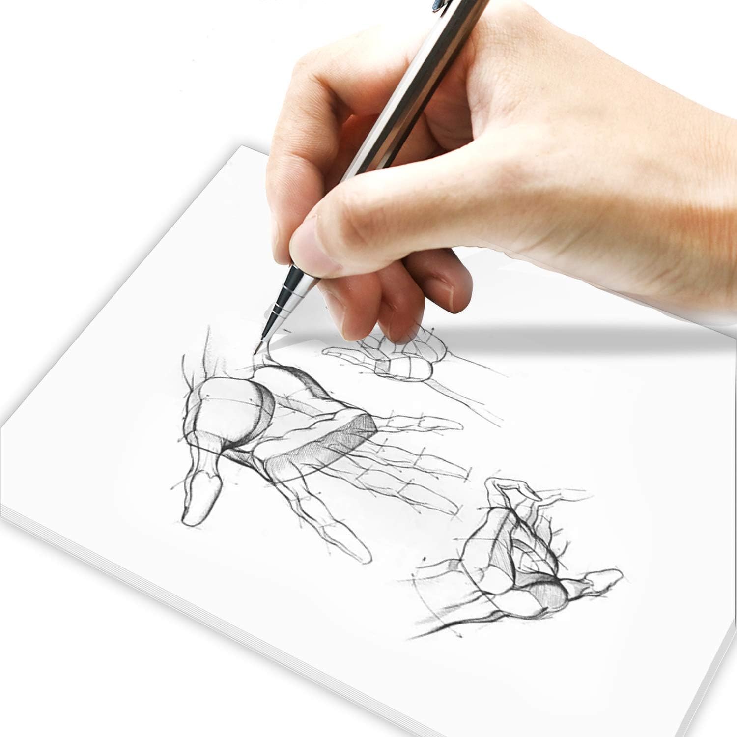 3 lápices mecánicos automáticos de metal para dibujo, bocetos, toma de notas, gráficos, redacción, escritura, proyectos de instrumentos para