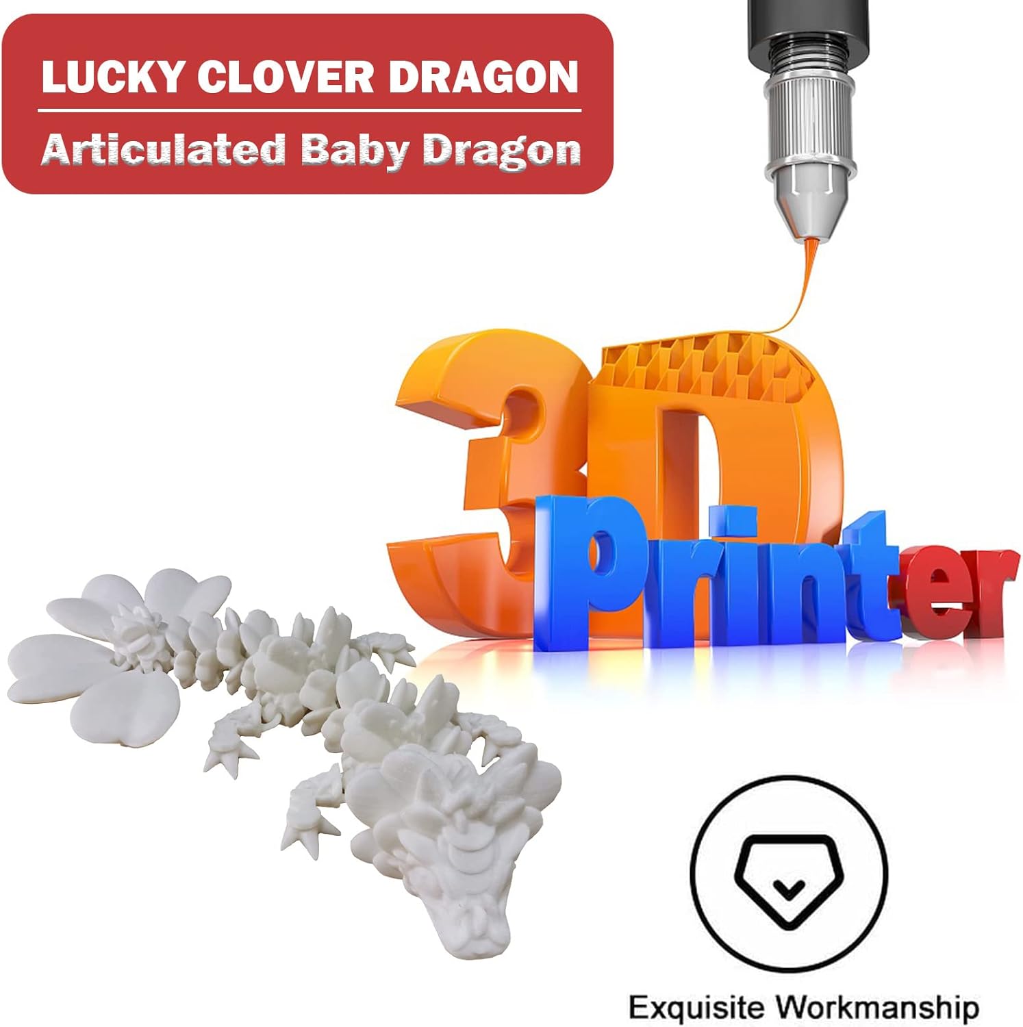 Juguetes de dragón impresos en 3D, figuras de acción de dragón para aliviar la ansiedad con articulaciones giratorias, figura de dragón articulada