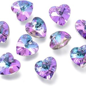 DanLingJewelry Dijes de cristal coloridos para hacer joyas de bricolaje, Vidrio DanLingJewelry Dijes de cristal coloridos para hacer joyas de bricolaje, Vidrio