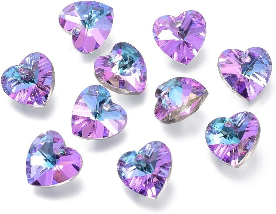 DanLingJewelry Dijes de cristal coloridos para hacer joyas de bricolaje, Vidrio