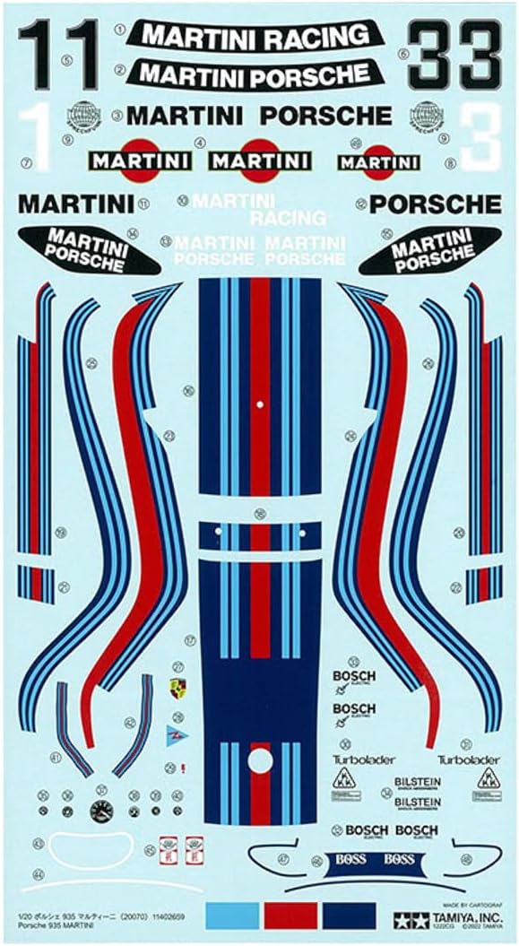 TAMIYA 120 Porsche 935 Martini TAM20070 Plásticos CochesCamiones Otros