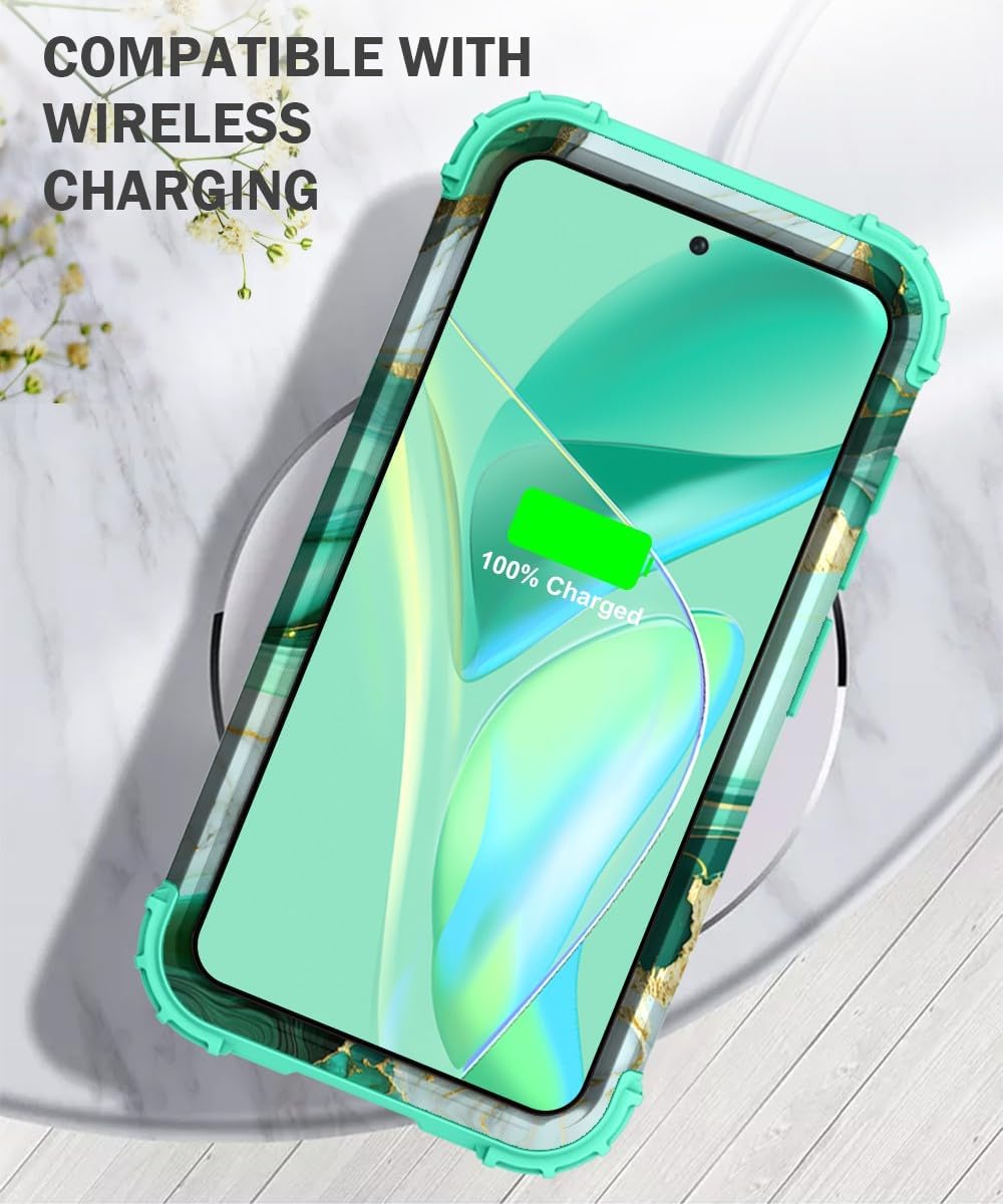 Hocase Funda para Galaxy S23, protección resistente a prueba de golpes, parachoques de goma de silicona suave+funda protectora híbrida de plástico