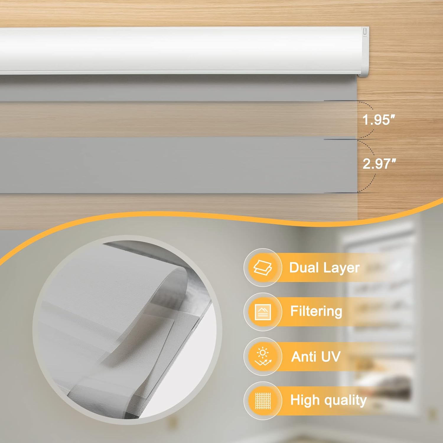 Persianas motorizadas de cebra inteligentes con control remoto, persianas eléctricas para ventanas interiores, filtrado de luz, persianas