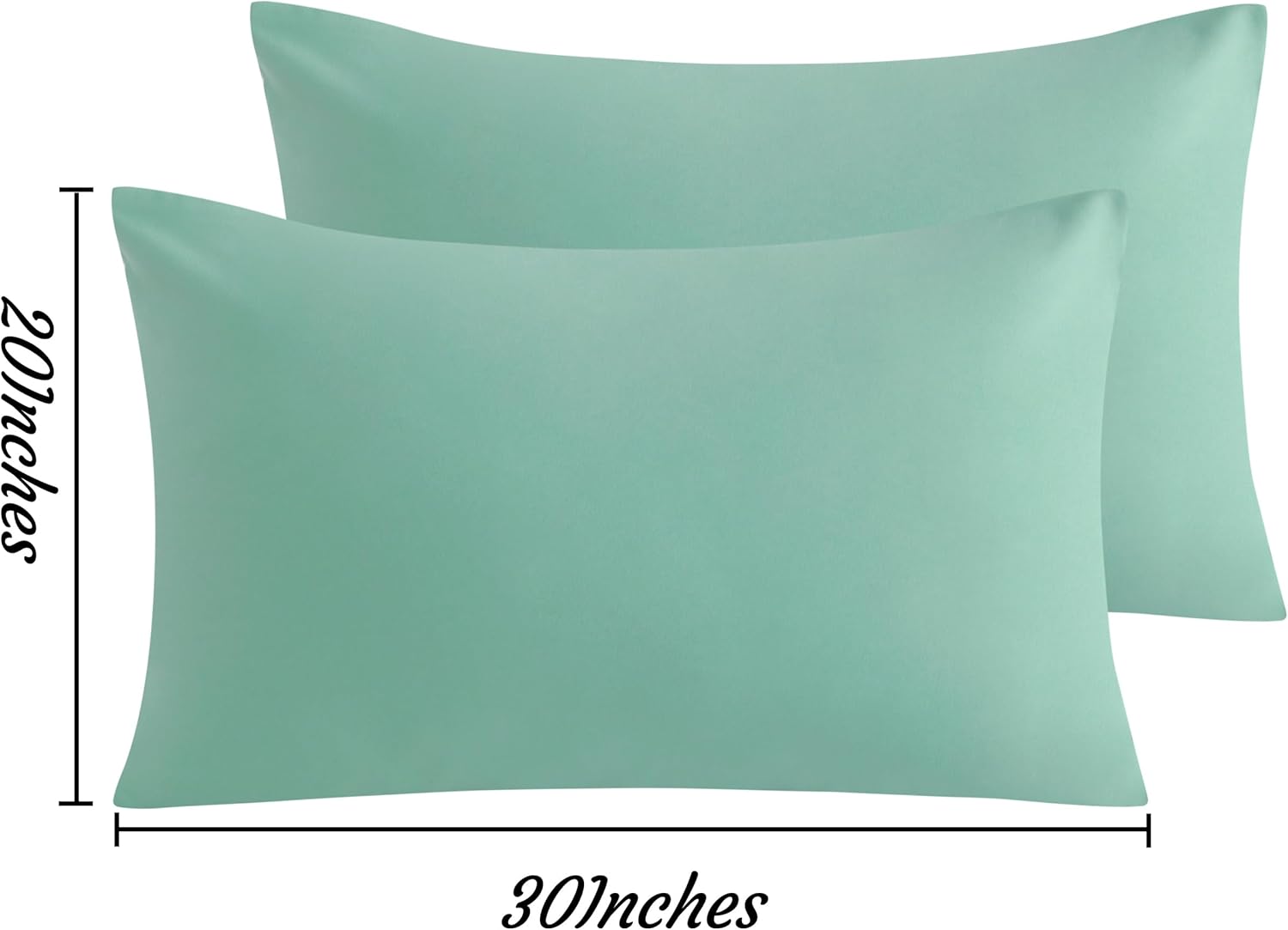 NTBAY Juego de 2 fundas de almohada Queen de microfibra cepillada de 20 x 30 pulgadas, suaves, resistentes a las arrugas, a la decoloración, a las