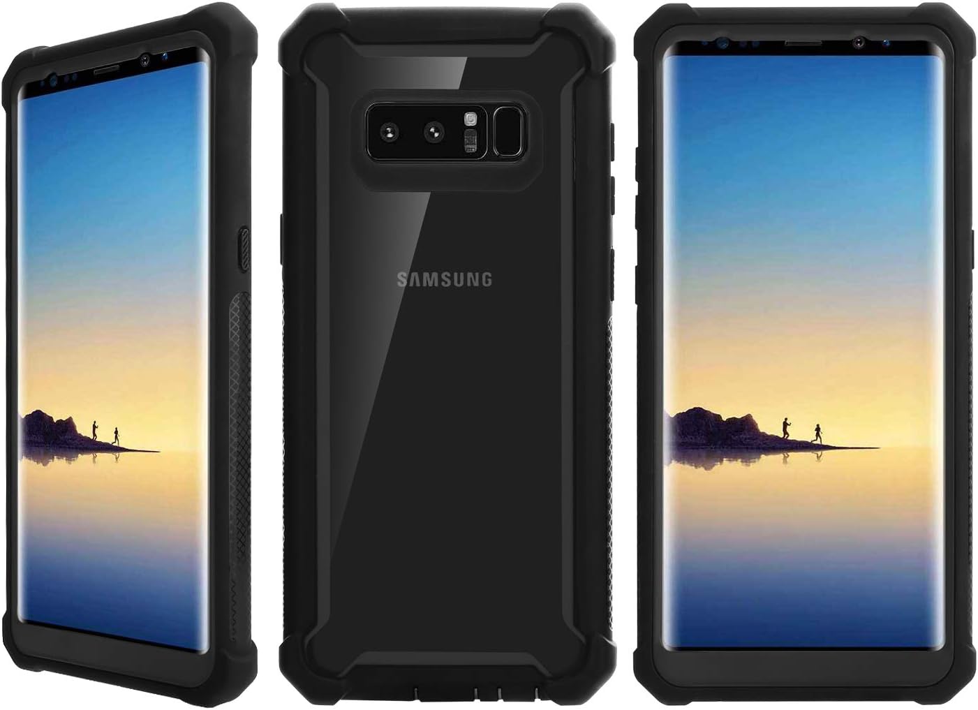 Asuwish Funda de teléfono para Samsung Galaxy Note 8, a prueba de golpes, dura, a prueba de caídas, protección de cuerpo completo, resistente,