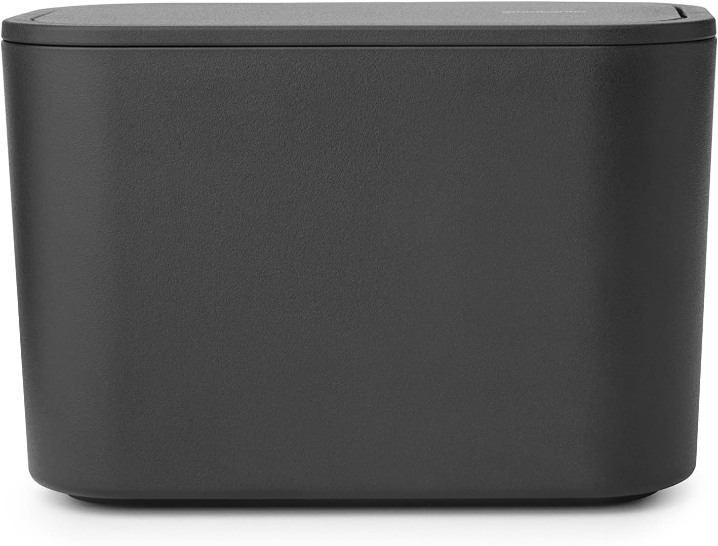 Brabantia MindSet – Cubo de basura pequeño para baño (gris oscuro) Contenedor higiénico con tapa abatible para desechar cosméticos usados,