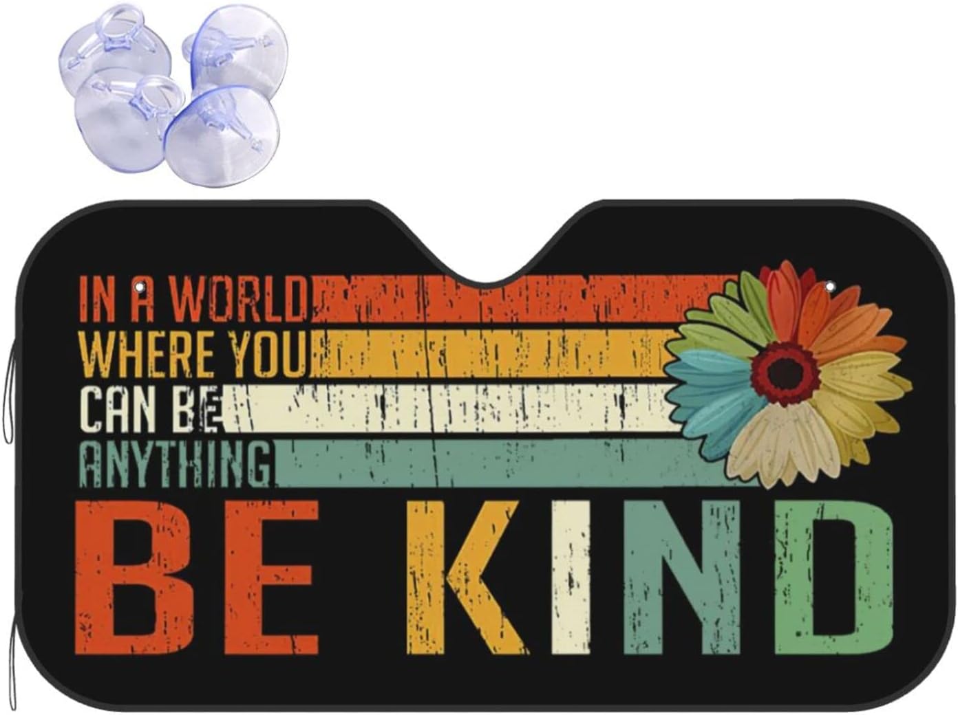 World Where Anything Kind – Parasol frontal plegable para automóvil, bloquea los rayos UV, mantiene tu vehículo fresco