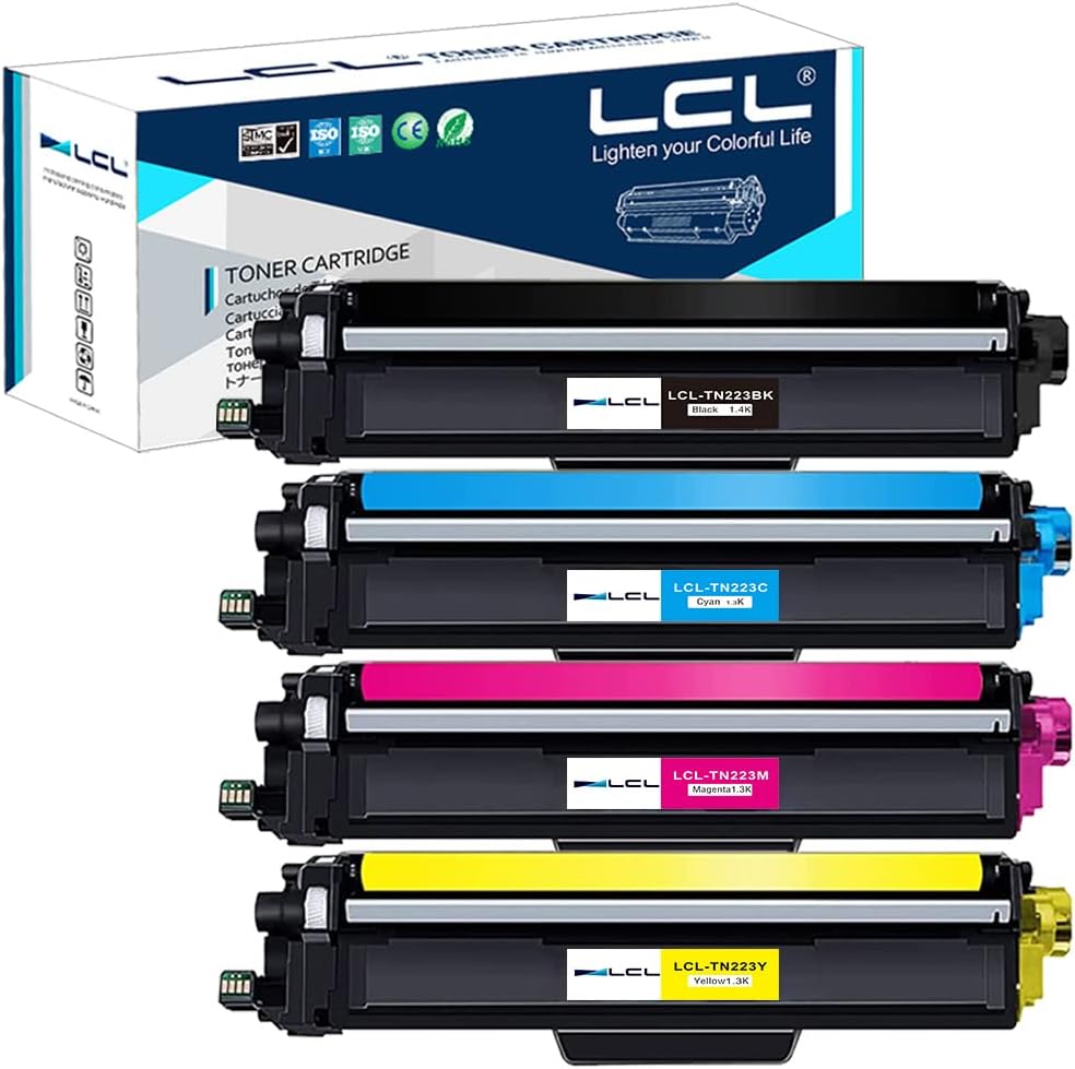 LCL Cartucho de tóner compatible de repuesto para Brother TN-223 TN223 TN-223BK TN223BK TN223C TN223M TN223Y HL-L3210CW HL-L3230CDW HL-L3270CDW