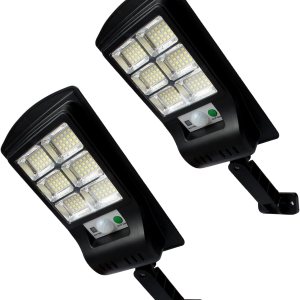 Duewot Luces solares para exteriores, paquete de 2 luces de seguridad con sensor de movimiento de 1000 lúmenes, luces solares impermeables para Duewot Luces solares para exteriores, paquete de 2 luces de seguridad con sensor de movimiento de 1000 lúmenes, luces solares impermeables para
