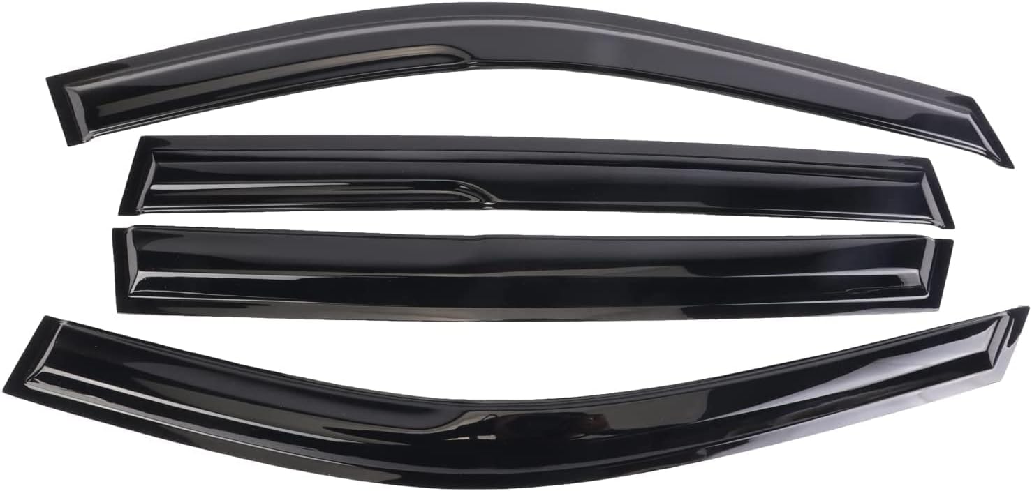 Juego de 4 viseras adhesivas para ventana, deflectores, protectores contra la lluvia, compatible con Toyota Rav4 2006-2012