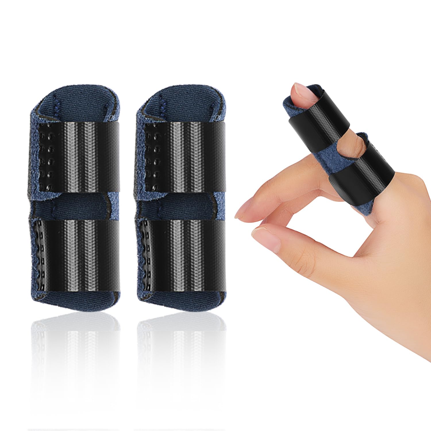 supregear Soporte de férula para dedos para niños, paquete de 2 soportes ajustables para enderezar los dedos, férula para dedos meñique para