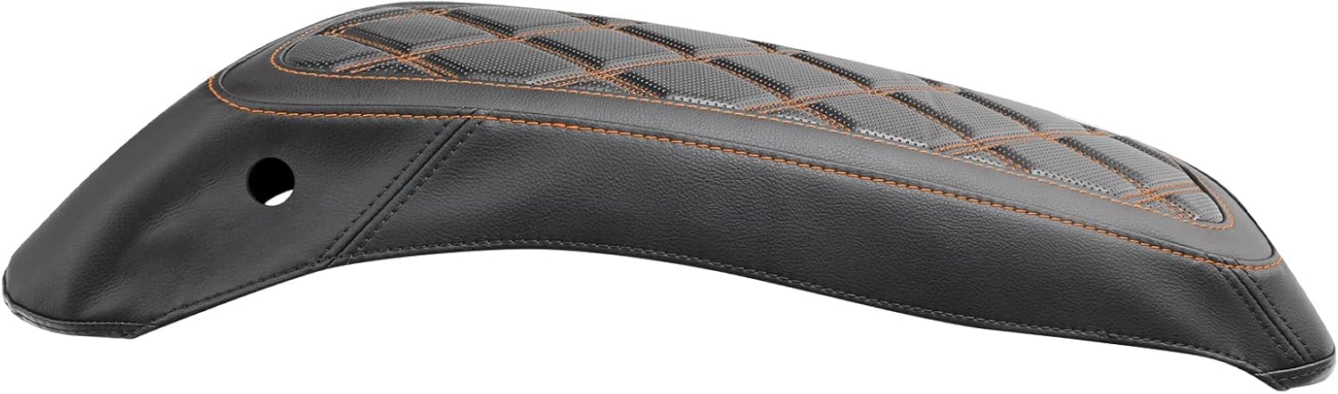 Fundas para tapa de alforja de motocicleta, color marrón, con costuras de diamante, para Harley Touring Modelos Road King Street Glide Road Glide