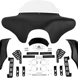 TCT-MOTORPARTS Carenado de murciélago negro mate con parabrisas apto para Suzuki Boulevard C50 2005-2019 TCT-MOTORPARTS Carenado de murciélago negro mate con parabrisas apto para Suzuki Boulevard C50 2005-2019