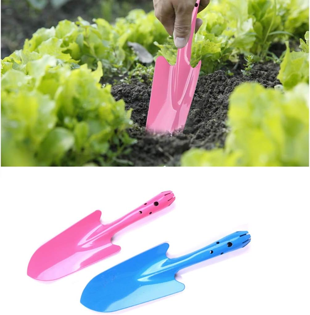 Palas de mano para niños, de 11 pulgadas, juego de pala de playa con recubrimiento en polvo, palas de césped para uso en interiores y exteriores