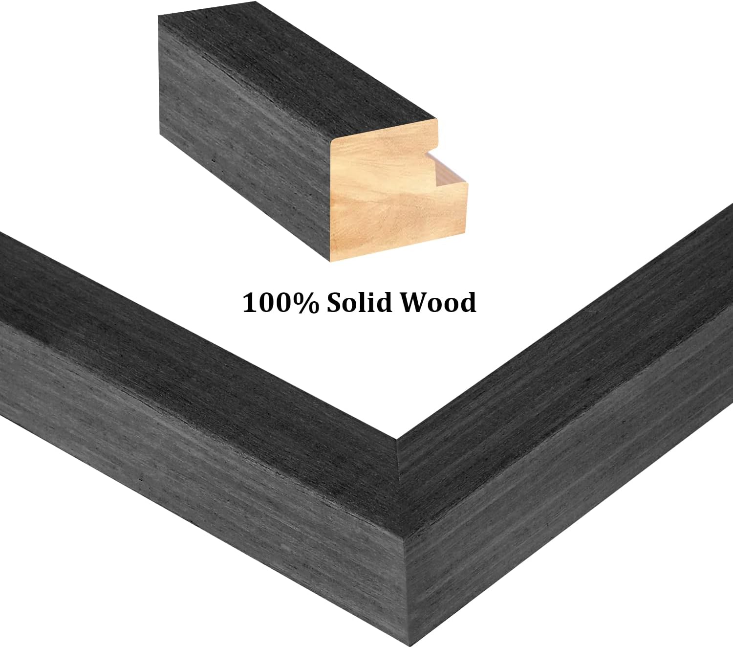 Egofine Portarretratos de 9 x 12 pulgadas, hechos de madera maciza con plexiglás, para exhibir imágenes de 5 x 76 x 8 con paspartú o de 9 x 12