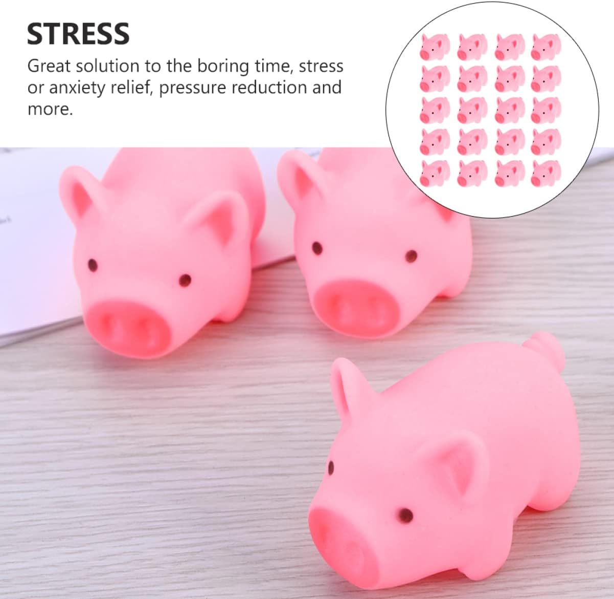 TOYANDONA 20pcs Mini Squeaky Pig Perro Juguete Chirriante Cerdo Juguete De Goma Perro Juguete Cerdo De Juguete De Cerdo