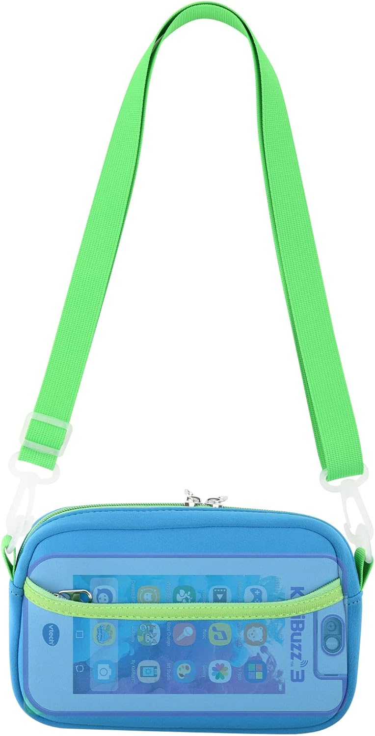 Beautyflier Bolsa cruzada para teléfono para niños, compatible con VTech KidiBuzz 3para teléfonos KidiBuzz G2 para niños, funda de viaje electrónica