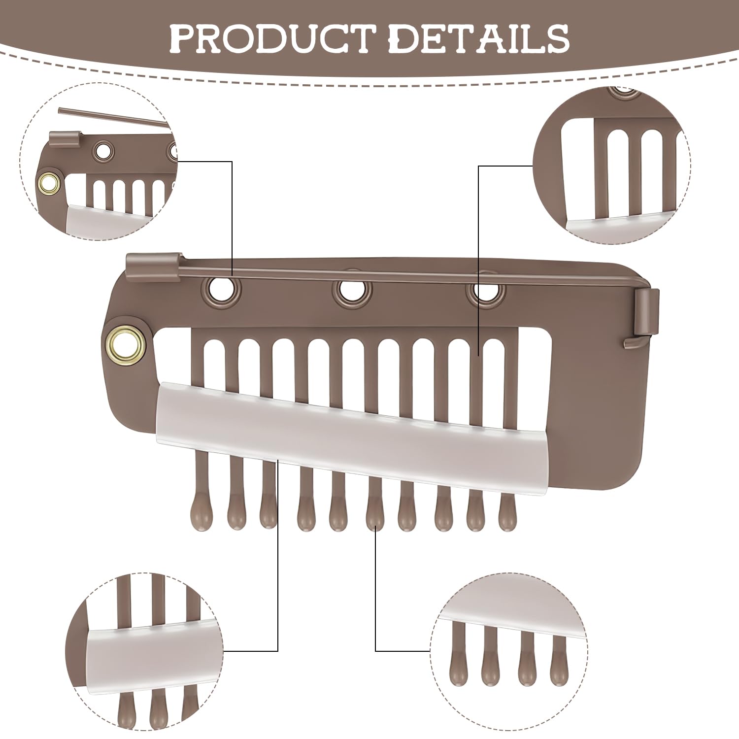 Chunni Dupatta Clips con pasador de seguridad, 10 dientes fuerte Chunni Grip Clip de pelo para extensiones de cabello, Duppatta Hack Hijab Tikka