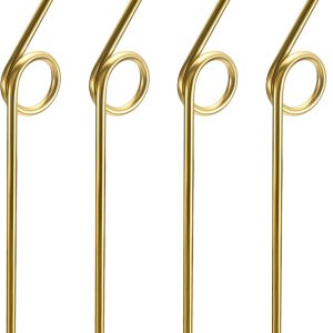 uxcell 4 popotes de metal reutilizables, de 9.1 pulgadas, de acero inoxidable con forma rizada para beber jugo, bebidas, bebidas frías (0.236 uxcell 4 popotes de metal reutilizables, de 9.1 pulgadas, de acero inoxidable con forma rizada para beber jugo, bebidas, bebidas frías (0.236