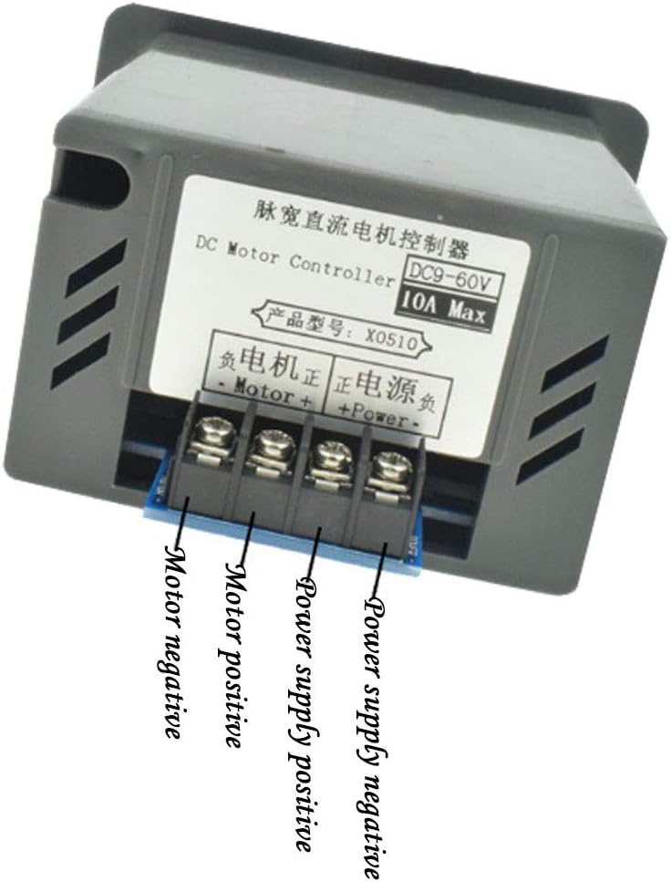 Controlador de motor de CC X0540 40A 12V24V36V48V Control de velocidad del motor PWM Interruptor de velocidad variable