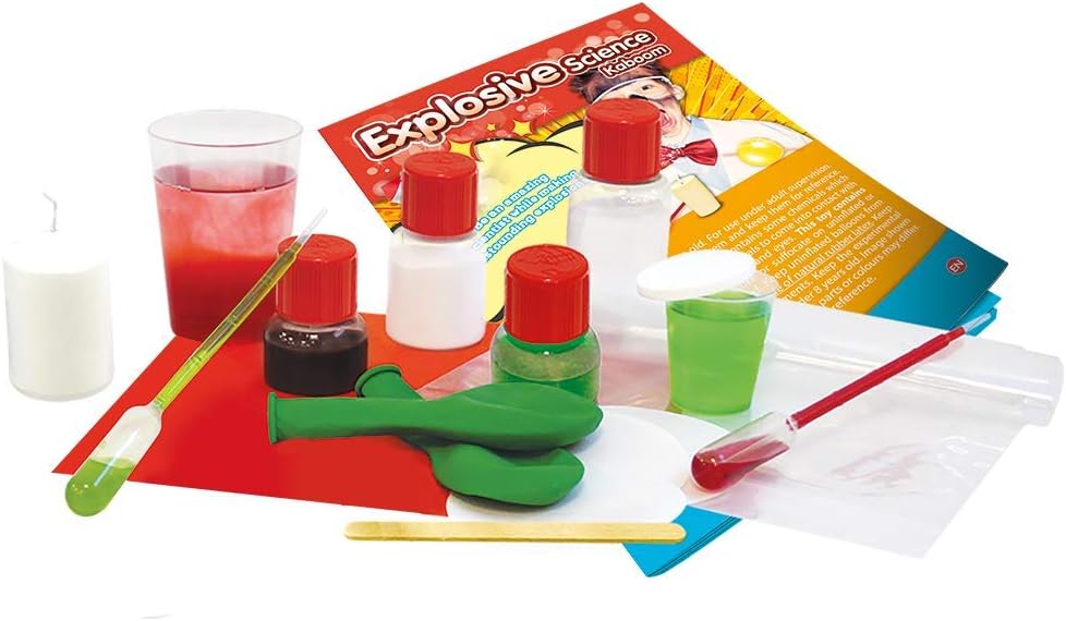 PlayMonster Science4you – Kaboom-Explosive Science – 14 experimentos explosivos sobre química – Diversión y actividad educativa – para niños a