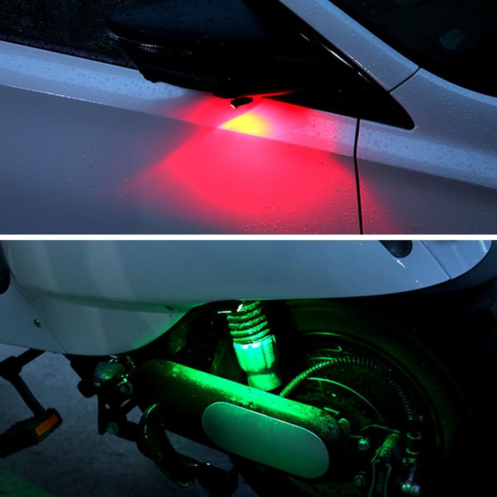 Luces LED anticolisión (sin controlador), luz estroboscópica LED de alto brillo, 7 colores, mini iluminación recargable USB, luces traseras