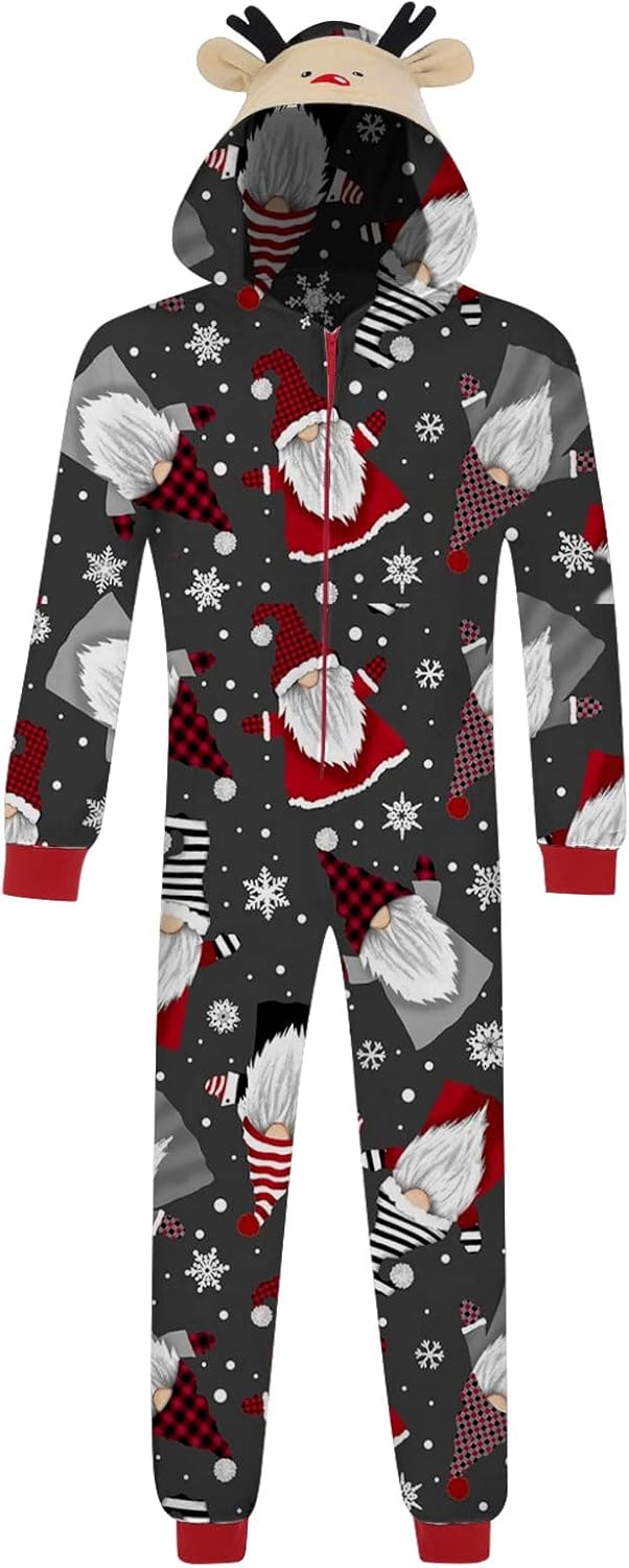 JEGULV Pijamas de Navidad para la familia 2024, divertidos y lindos pijamas de Navidad para parejas, hombres y mujeres, trajes de dormir